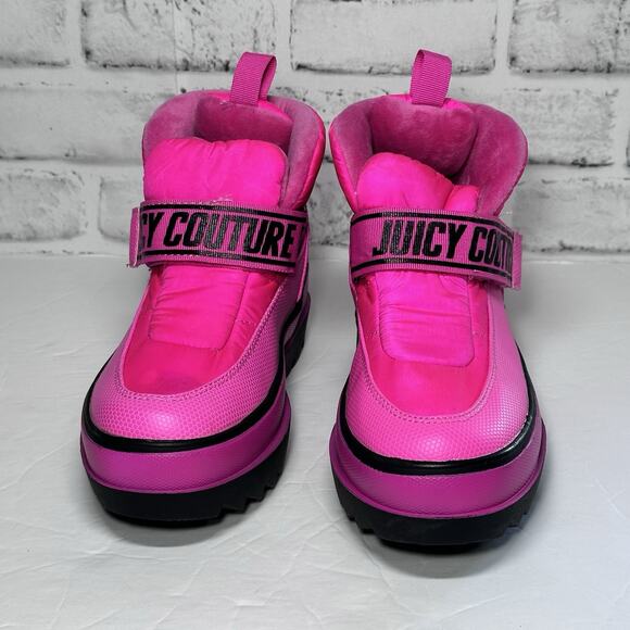 Juicy Couture Veronica Hot Pink Futuristic Festival Platform Boots Sz 6 - Flawed - Picture 7 of 14